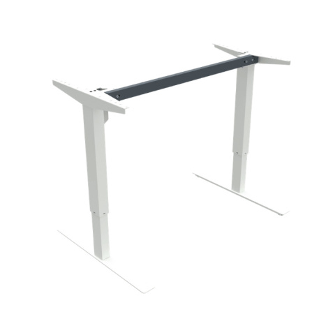 Biały stelaż elektryczny biurka o szerokości 112 cm Biały stelaż elektryczny biurka o szerokości 112 cm